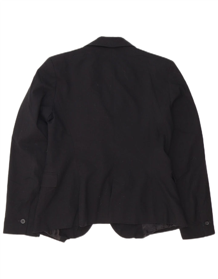 Zara Damen-Blazer mit 1 Knopf, übergroß, EU 38, Größe S, Schwarz, Polyester