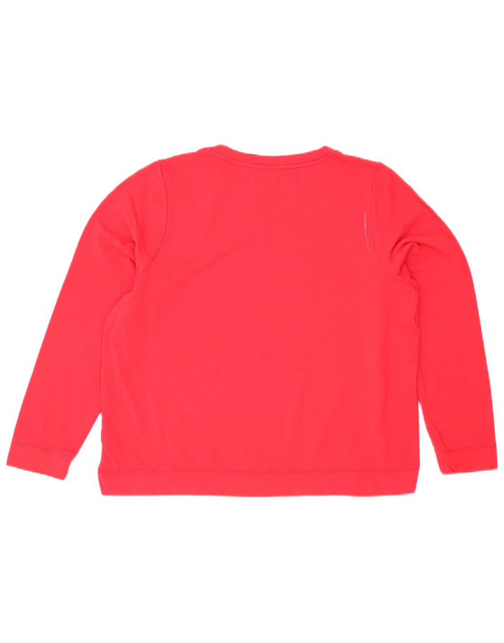 Oasis Damen Grafik-Sweatshirt-Pullover UK 16 Große rote Viskose