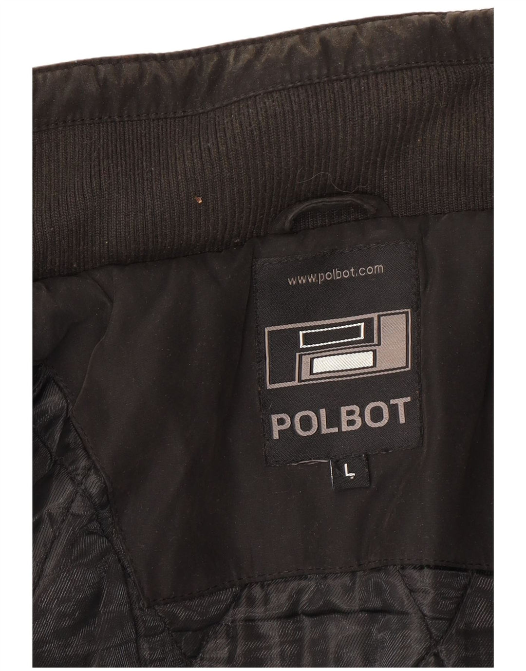 Polbot Herren Bomberjacke UK 40 Large Schwarz Polyester