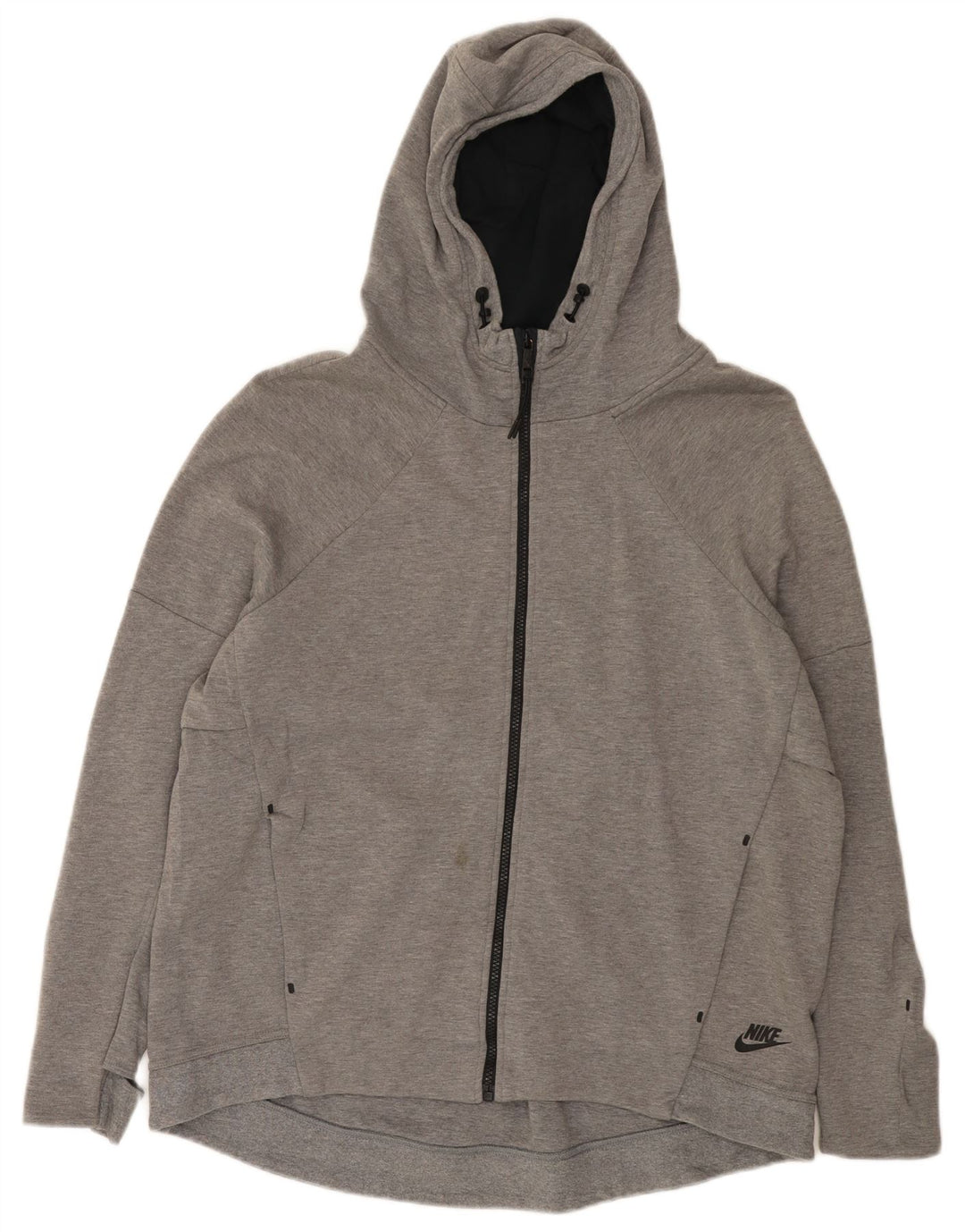 Nike Herren-Kapuzenpullover mit Reißverschluss, XL, graue Baumwolle