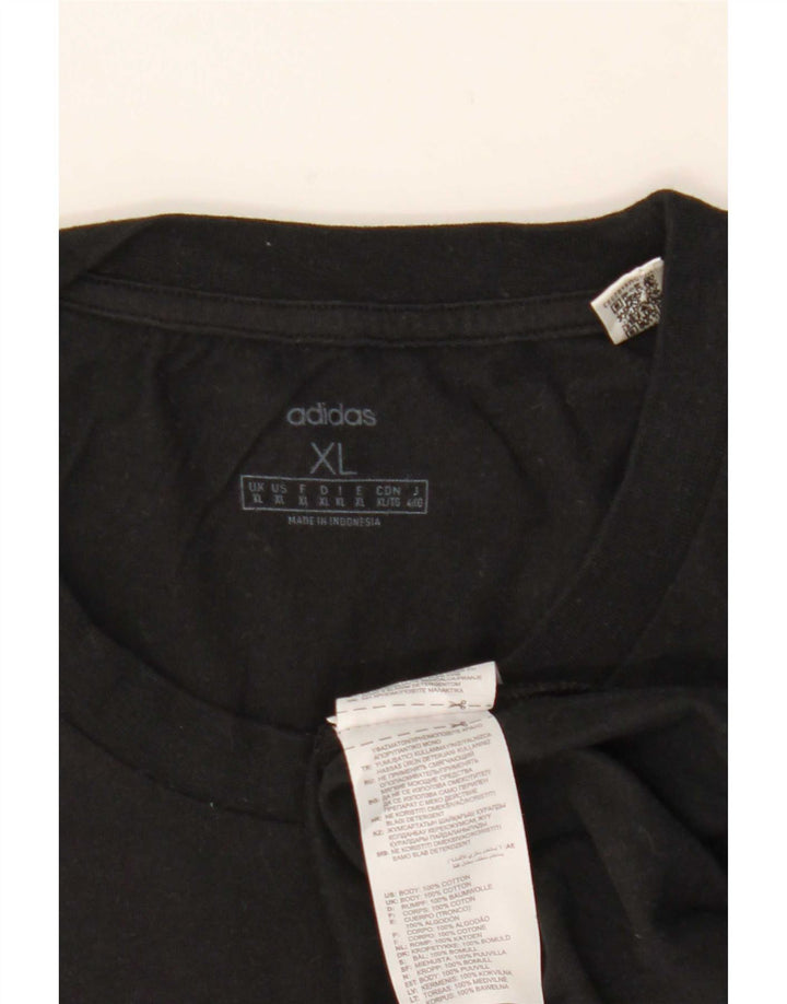 Adidas Herren T-Shirt Top XL Schwarz Baumwolle