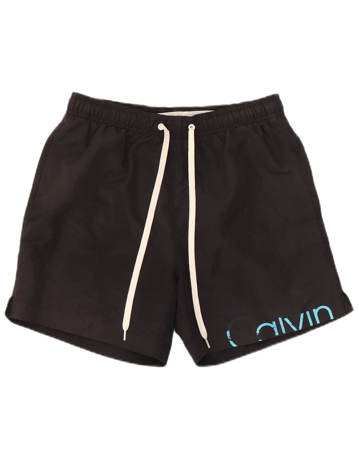 Calvin Klein Herren Badeshorts mit Grafik, Größe S, Schwarz