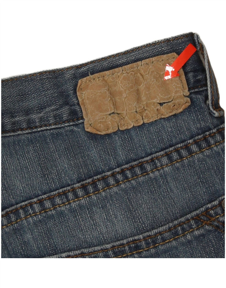 Calvin Klein Damen Straight Jeans W30 L30 Blaue Baumwolle