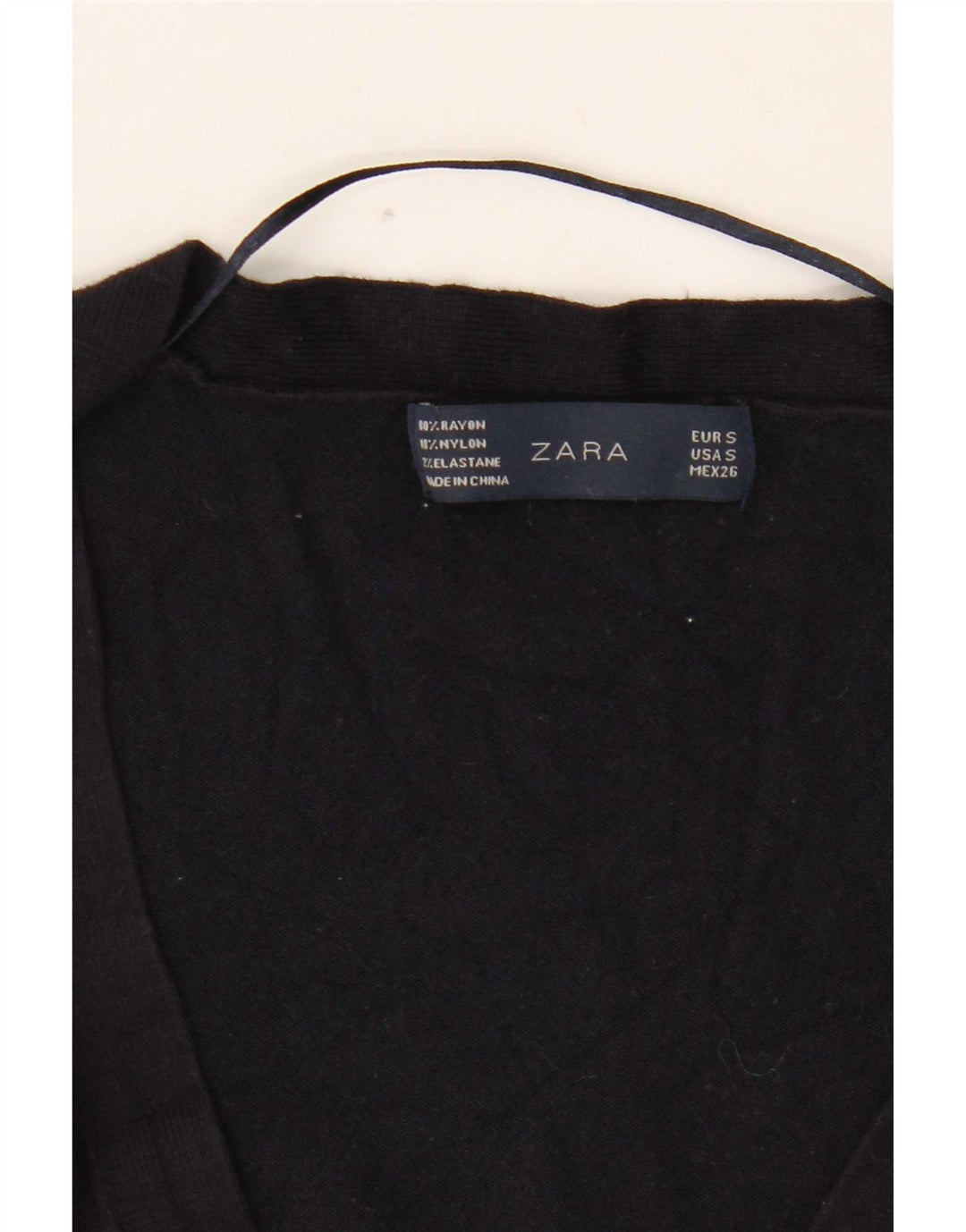 Zara Damen-Cardigan-Pullover UK 10 Small Navy Blue Rayon