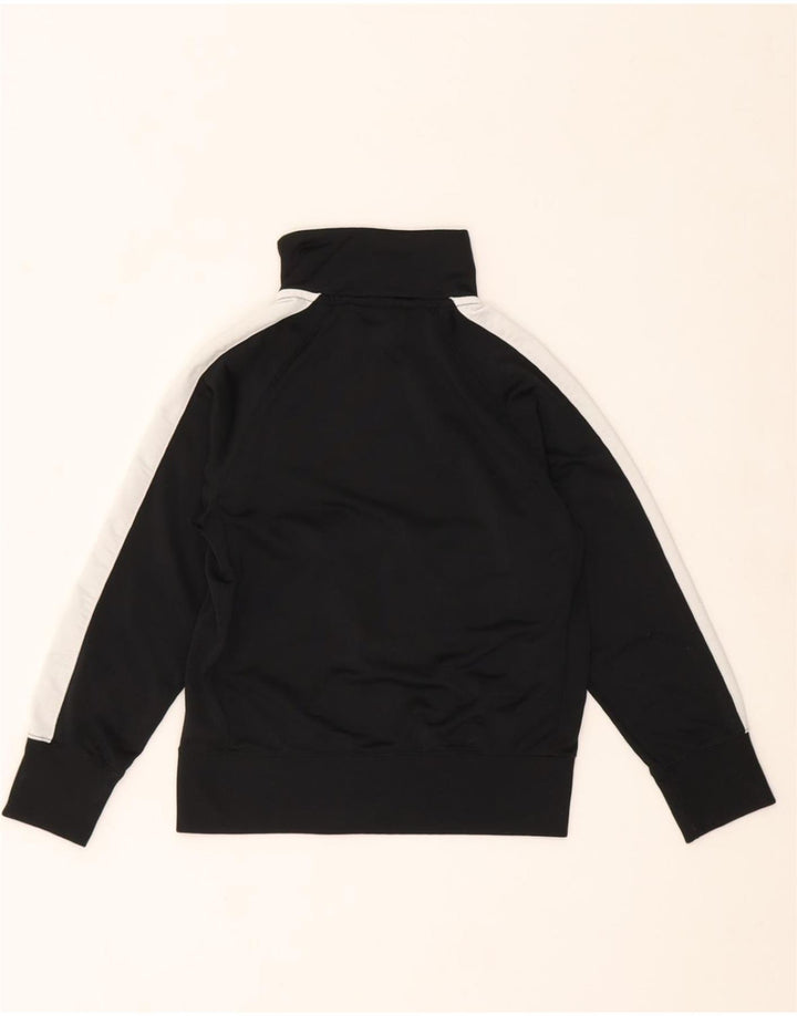 NIKE Girls Tracksuit Top Jacket 6-7 Years XS Black Colourblock Polyester