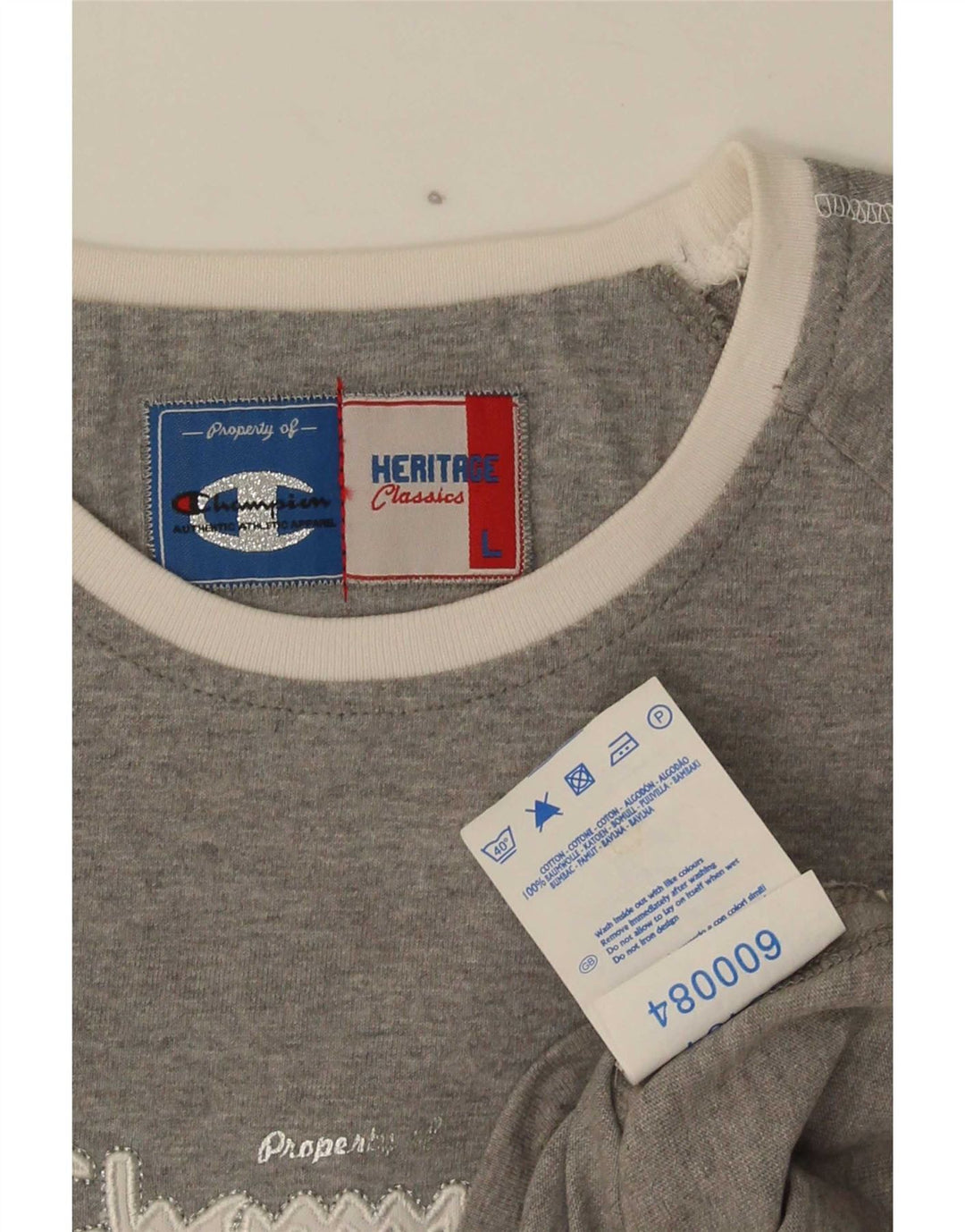 Champion Damen Heritage Classics Graphic Top Langarm UK 14 Large Grau