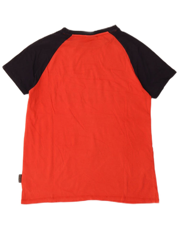 Napapijri Geographic Graphic T-Shirt für Jungen, 13–14 Jahre, rotes Farbblockdesign