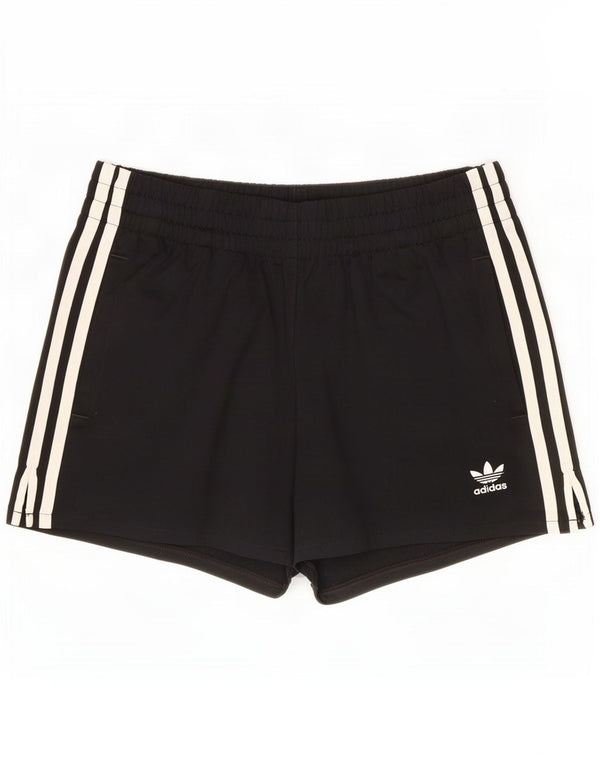 Adidas Damen Sportshorts UK 10 Small Schwarz Polyester