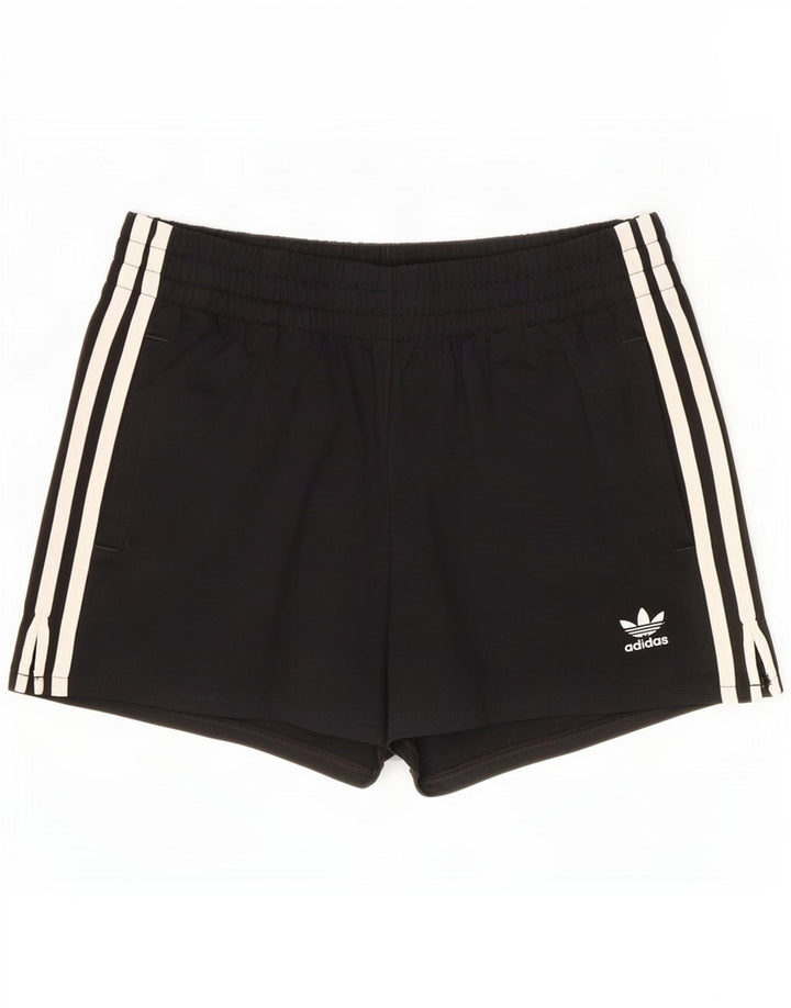 Adidas Damen Sportshorts UK 10 Small Schwarz Polyester