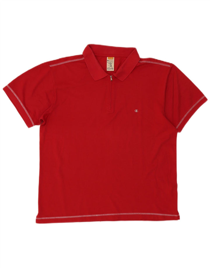 Champion Herren-Poloshirt XL aus roter Baumwolle
