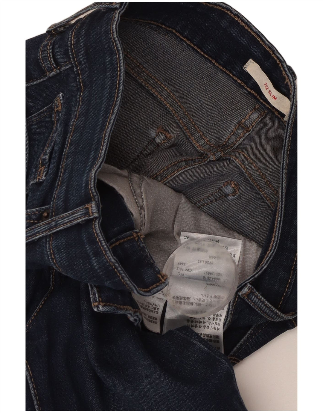 Levi's Damen 712 Slim Jeans W26 L29 Blaue Baumwolle