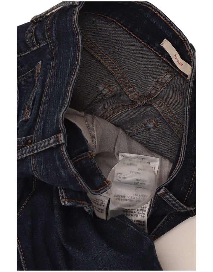 Levi's Damen 712 Slim Jeans W26 L29 Blaue Baumwolle