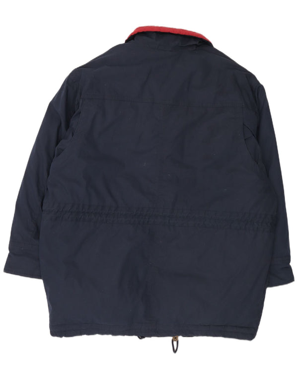 Conte Massimo Herren Wattierte Jacke IT 56 3XL Marineblau Colourblock Baumwolle