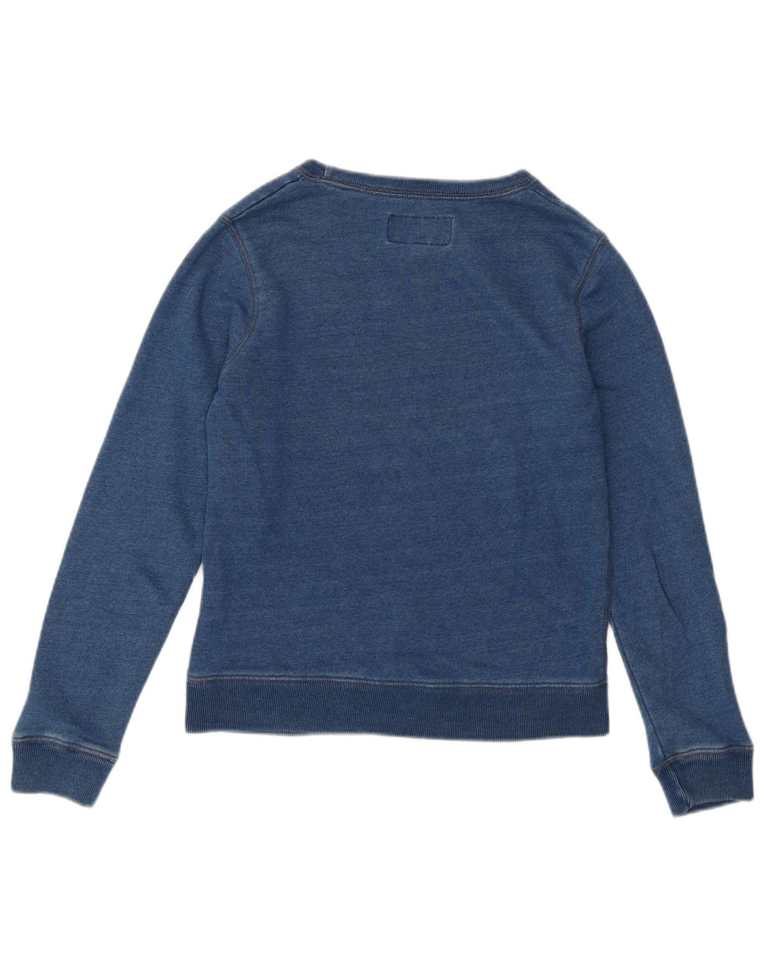 JACK WILLS Damen Grafik-Sweatshirt-Pullover UK 6 XS Blaue Baumwolle