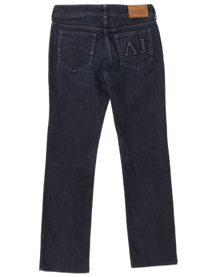 ARMANI Damen Straight Jeans W27 L28 Marineblau