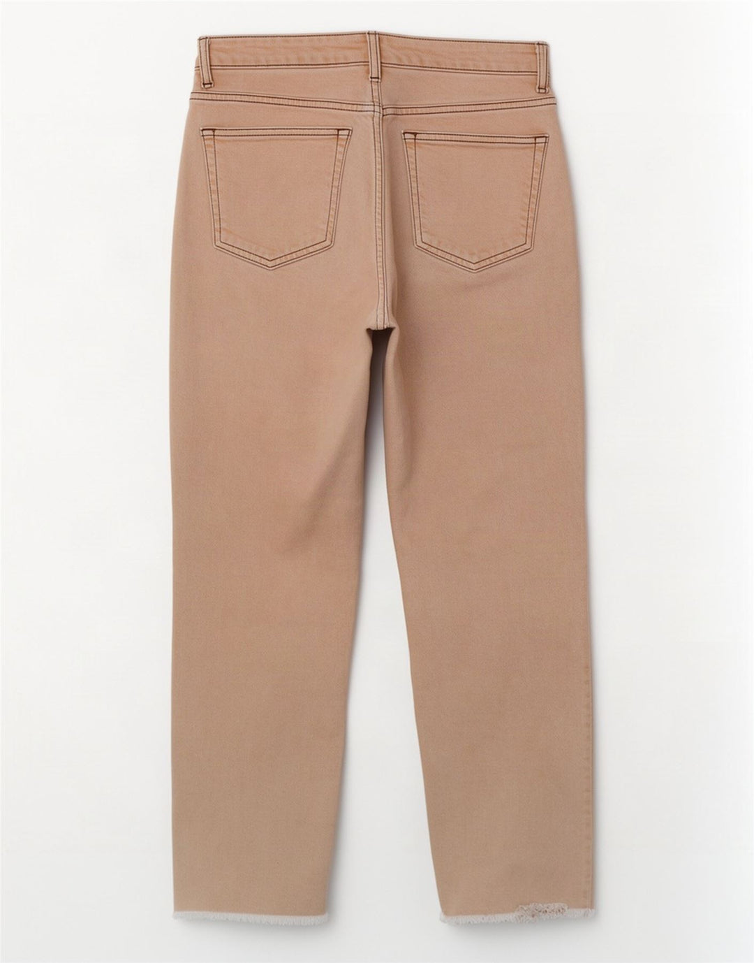 Topshop Damen Kurzjeans W26 L25 Beige Baumwolle
