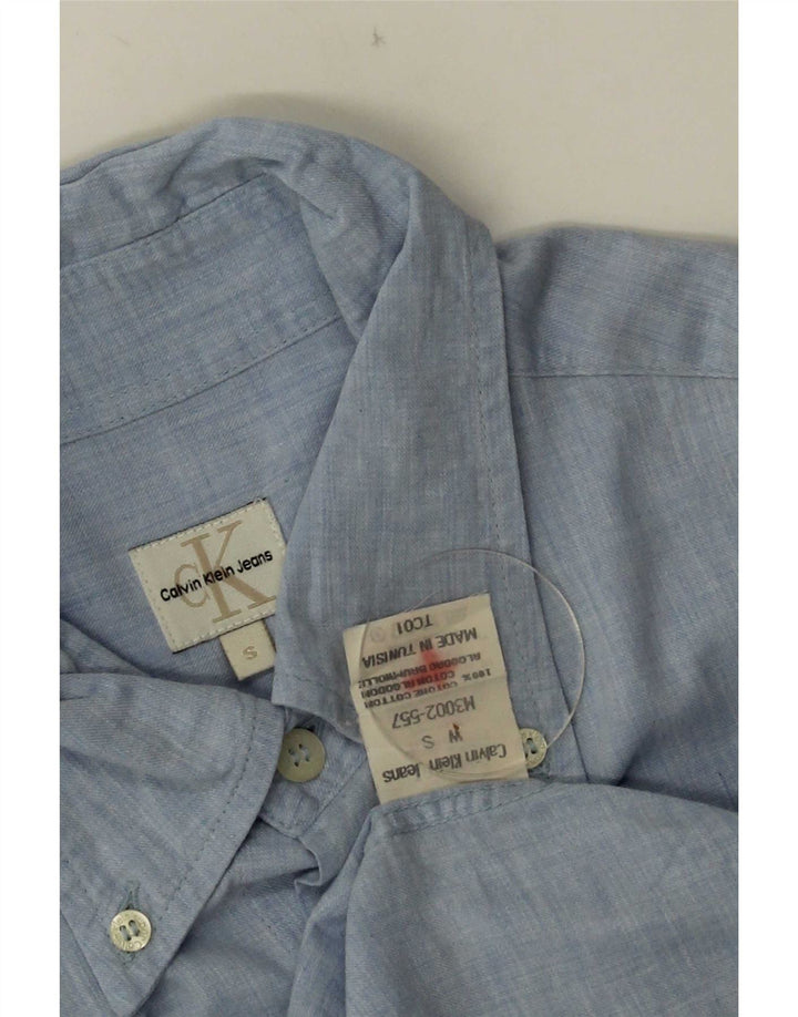Calvin Klein Jeans Herrenhemd, klein, blaue Baumwolle