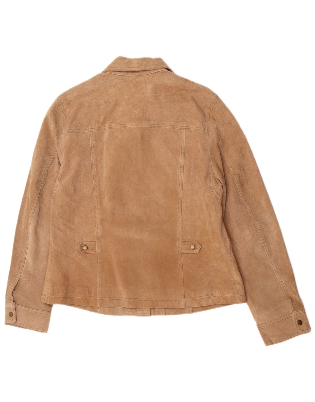 Coldwater Creek Damen Wildlederjacke UK 16 Großes braunes Leder