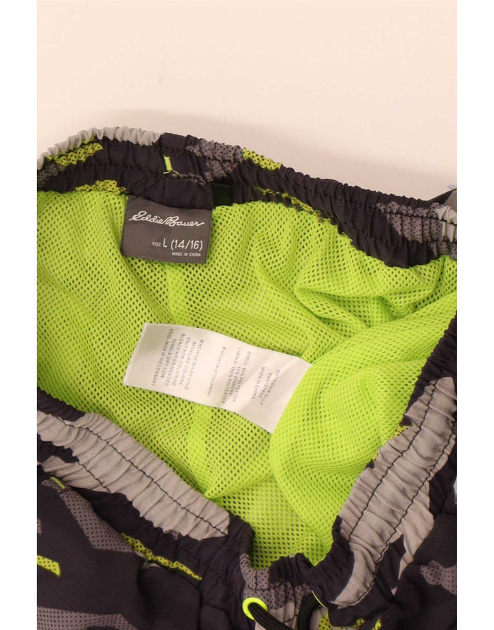 Eddie Bauer Sportshorts für Jungen, 14–15 Jahre, groß, graues Camouflage-Polyester