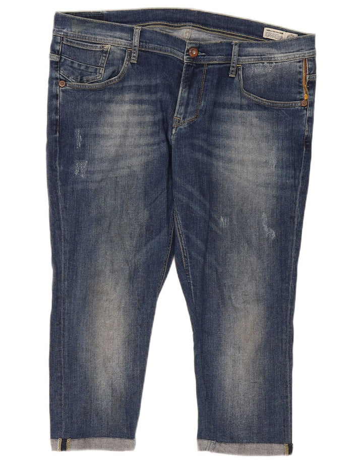 Meltin' Pot Capri-Jeans für Damen, W38, L22, blaue Baumwolle