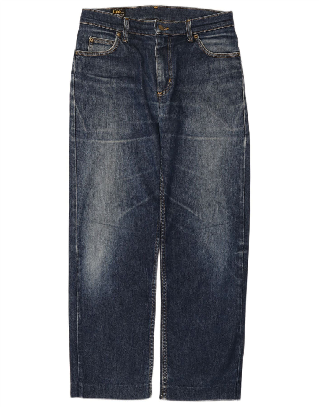 Lee Herren Brooklyn Straight Jeans W32 L30 Blaue Baumwolle
