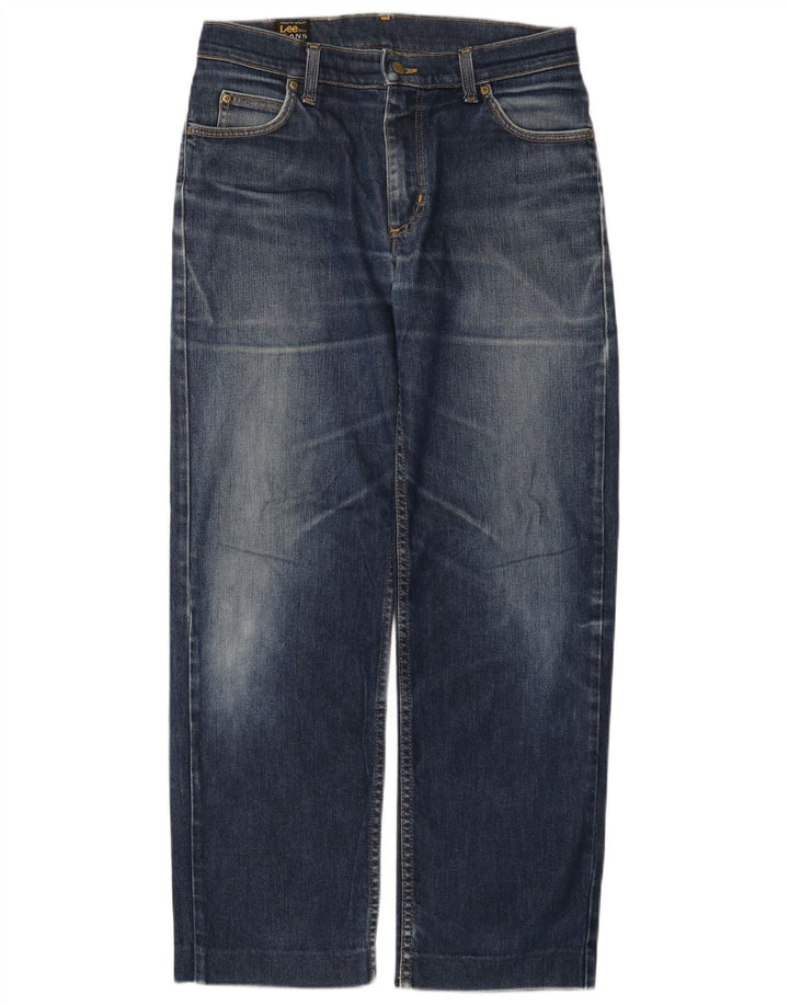 Lee Herren Brooklyn Straight Jeans W32 L30 Blaue Baumwolle