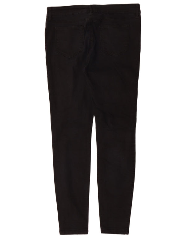 Fat Face Damen Jegging-Jeans UK 12 Medium W32 L29 Schwarze Baumwolle