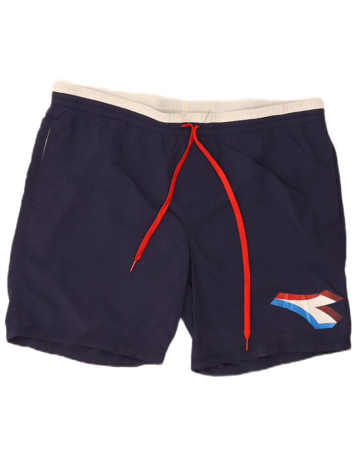 Diadora Herren-Badeshorts mit Grafik, 2XL, Marineblau, Polyamid