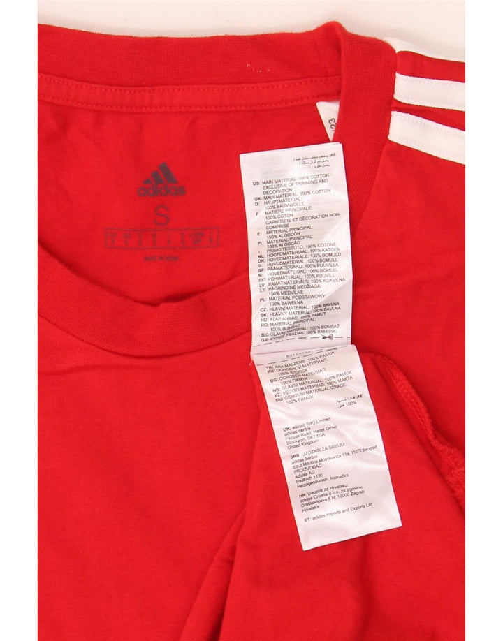 Adidas Herren T-Shirt Top Small Rot Baumwolle