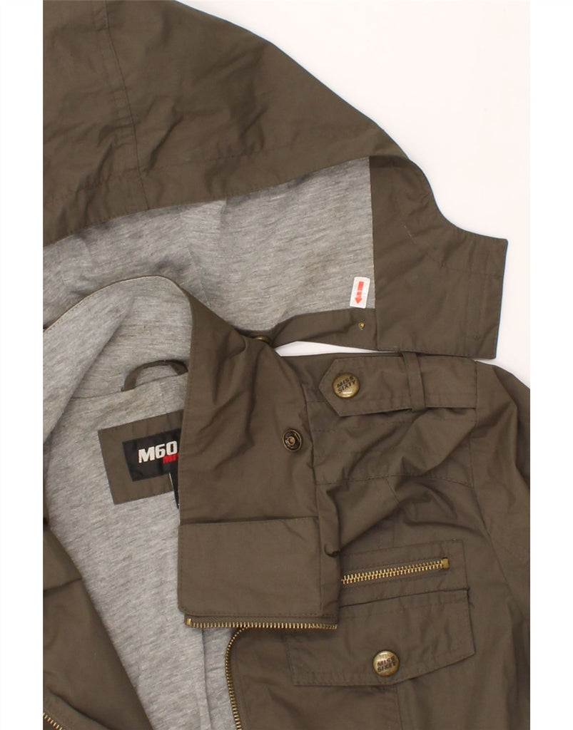 MISS SIXTY Womens Hooded Raincoat UK 10 Small Khaki Polyester Vintage Miss Sixty and Second-Hand Miss Sixty from Messina Hembry 