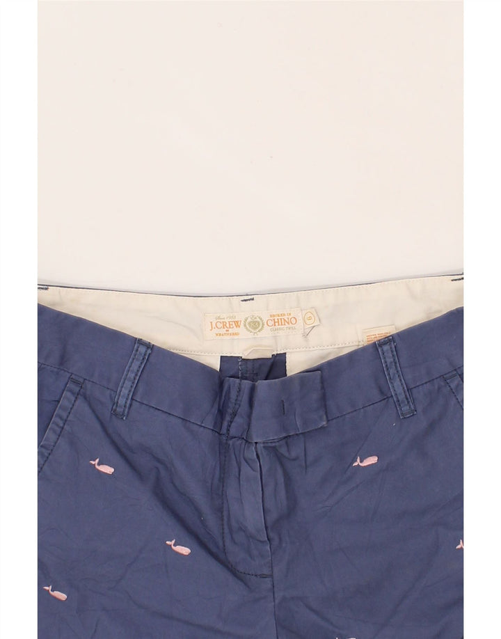 J. CREW Womens Graphic Chino Shorts US 6 Medium W30  Blue Cotton Vintage J. Crew and Second-Hand J. Crew from Messina Hembry 