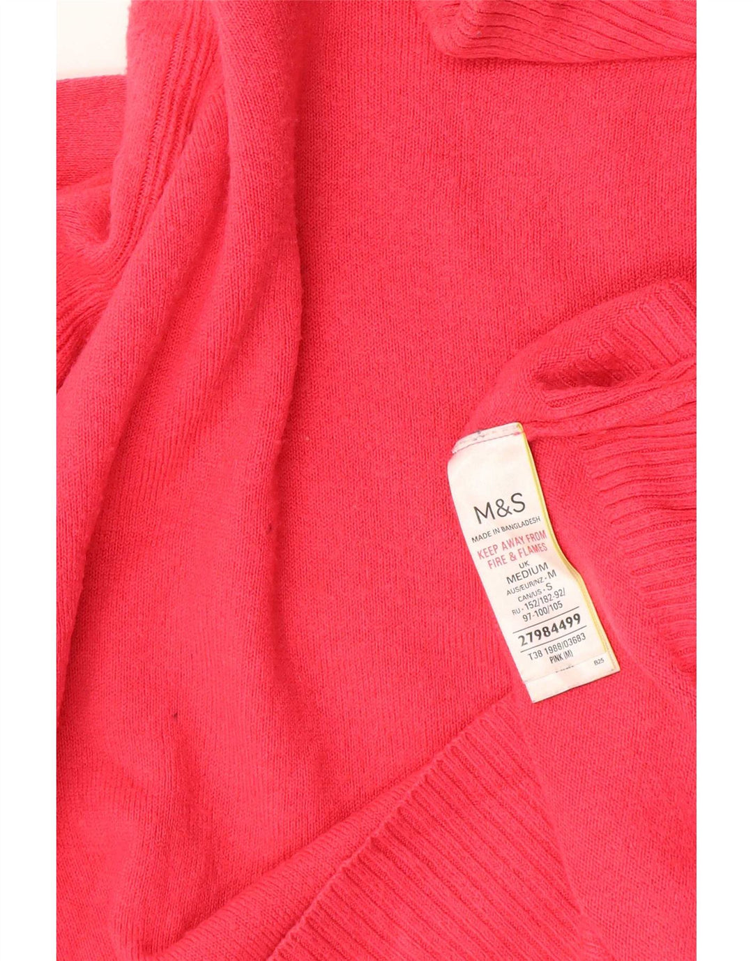 Marks & Spencer Rollkragenpullover für Damen, UK 14, Mittelrosa, Acryl
