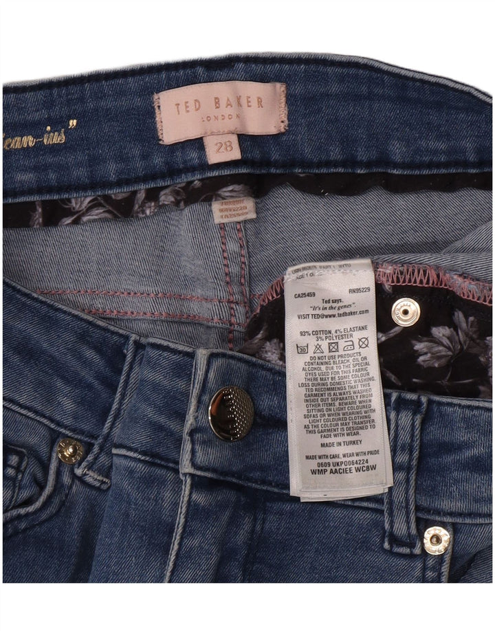 Ted Baker Damen Skinny Jeans W28 L27 Blaue Baumwolle
