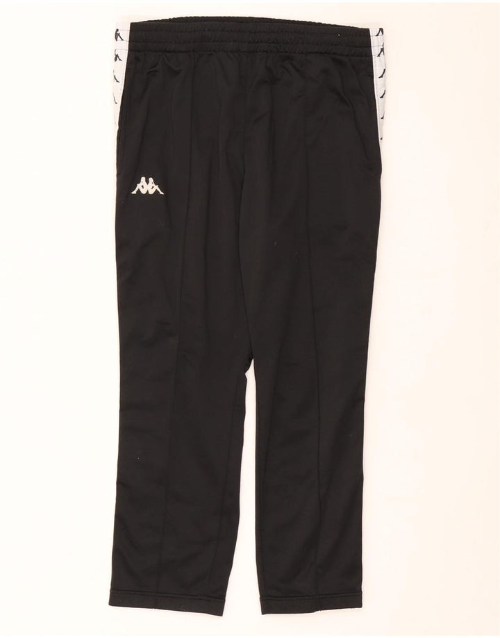 Kappa Herren-Trainingshose mit Grafik, Mittelschwarz, Farbblock-Polyester