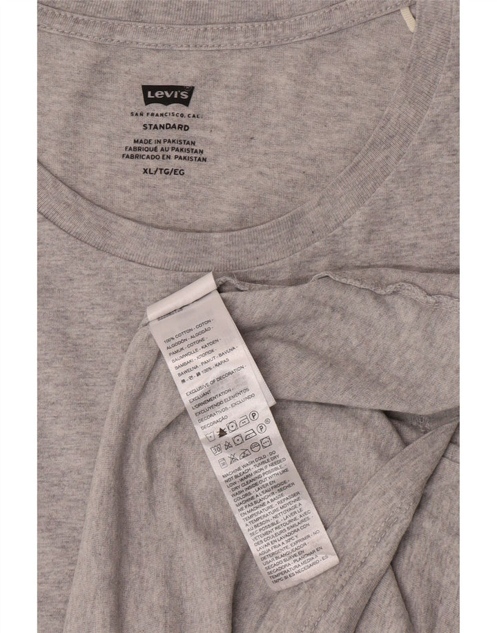 Levi's Herren-T-Shirt mit Standard-Passform, XL, graue Baumwolle
