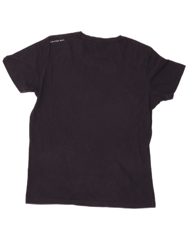 Calvin Klein Jeans Mens Graphic T-Shirt Top Large Navy Blue