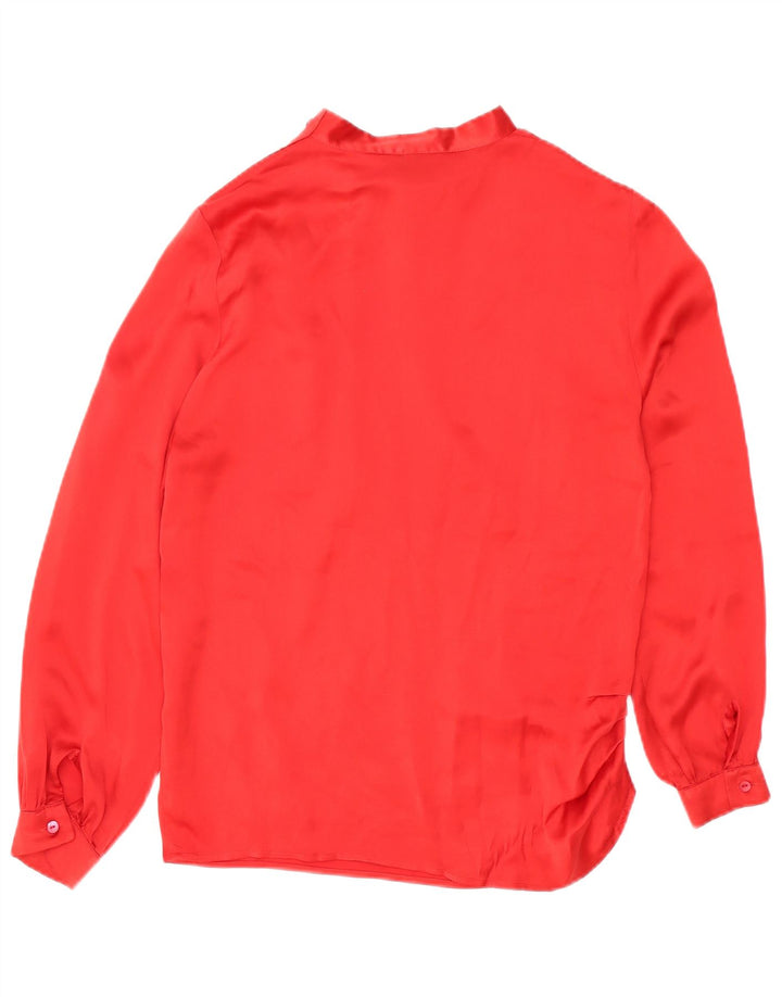 Vintage Damen LangarmBluse Top IT 42 Mittelrot