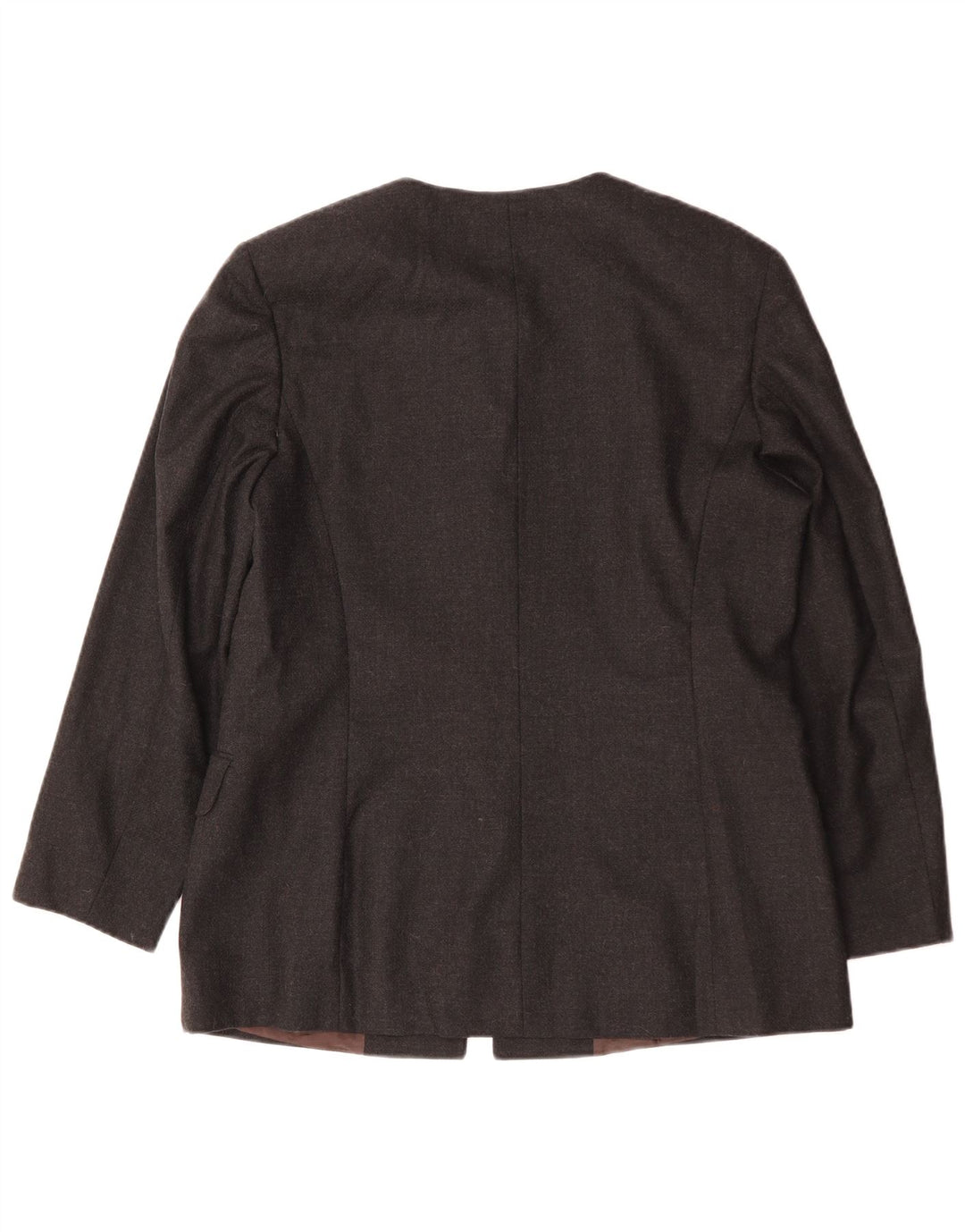 Vintage Damen Longline 4 Knopf Blazer Jacke IT 48 XL Graue Wolle