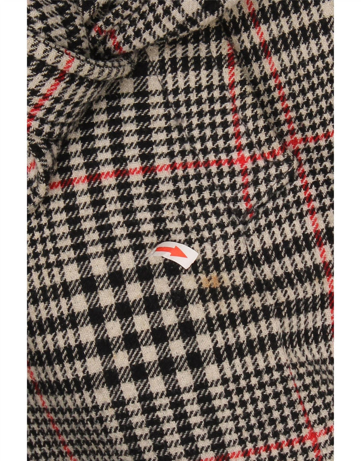 Vintage Damen Zweireihiger Trenchcoat IT 46 Großer grauer Karo