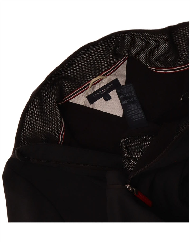 TOMMY HILFIGER Mens Windbreaker Jacket UK 36 Small Black Polyester