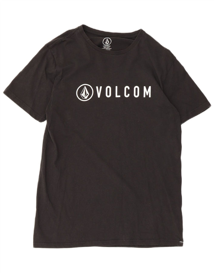 Volcom Herren Modern Fit Graphic T-Shirt Top Mittelschwarze Baumwolle