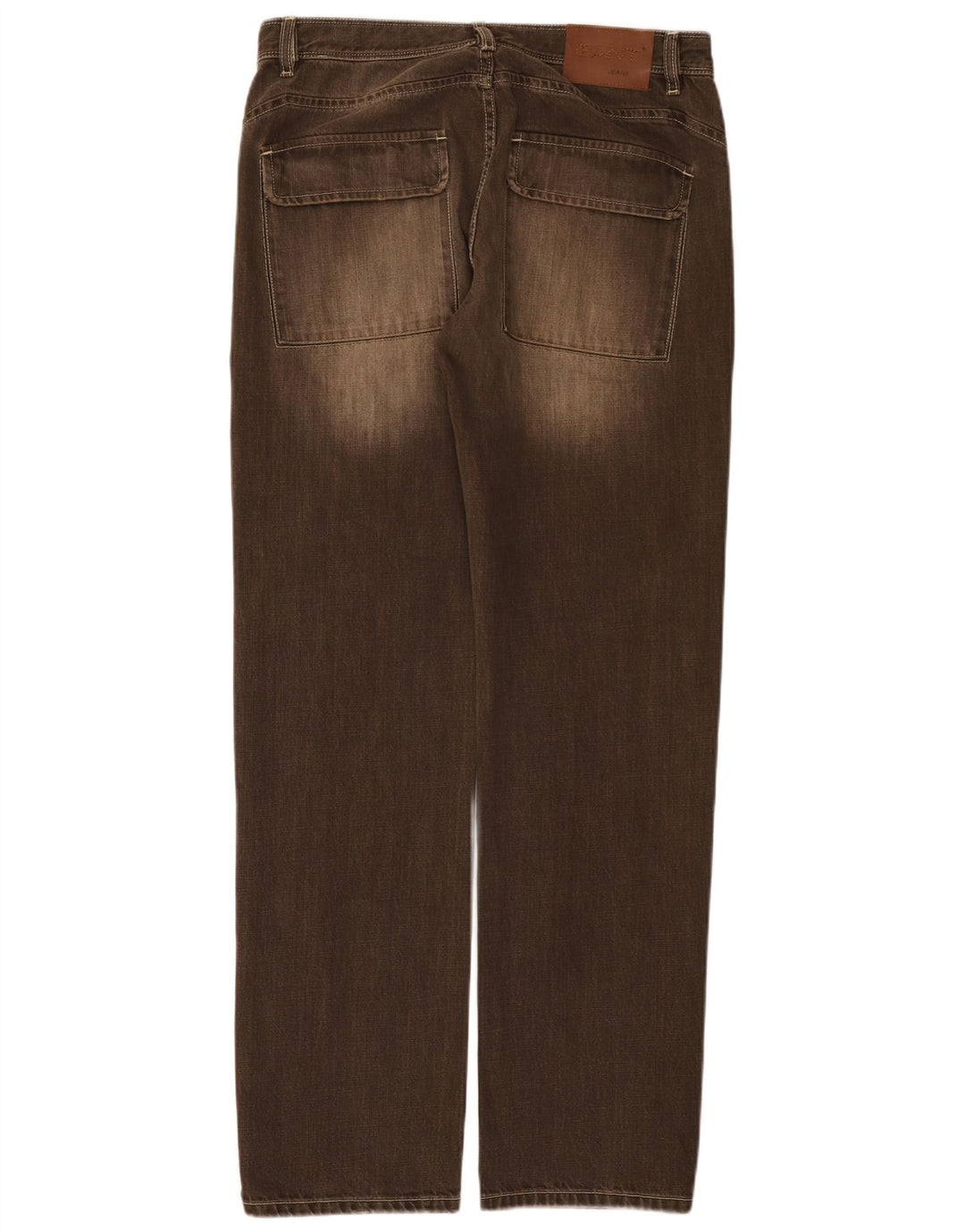 Gant Herren Straight Jeans W34 L34 Braune Baumwolle