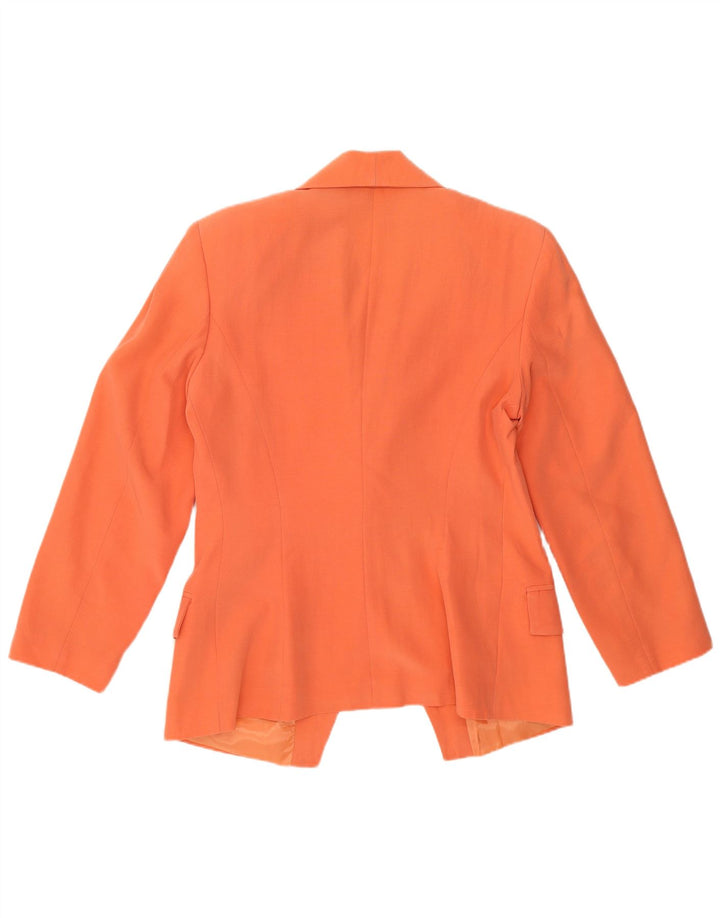 Vintage Damen 1-Knopf-Blazerjacke UK 14 Mittelorange