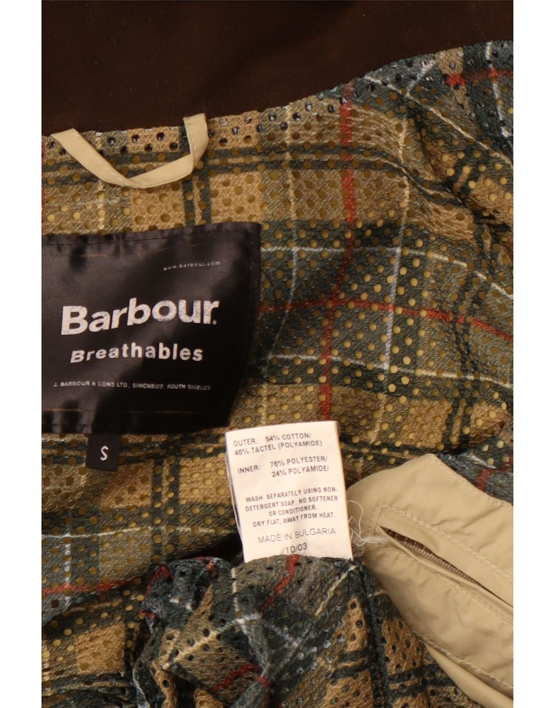 BARBOUR Herren-Utility-Jacke mit Kapuze, UK 36, Größe S, Beige, Baumwolle