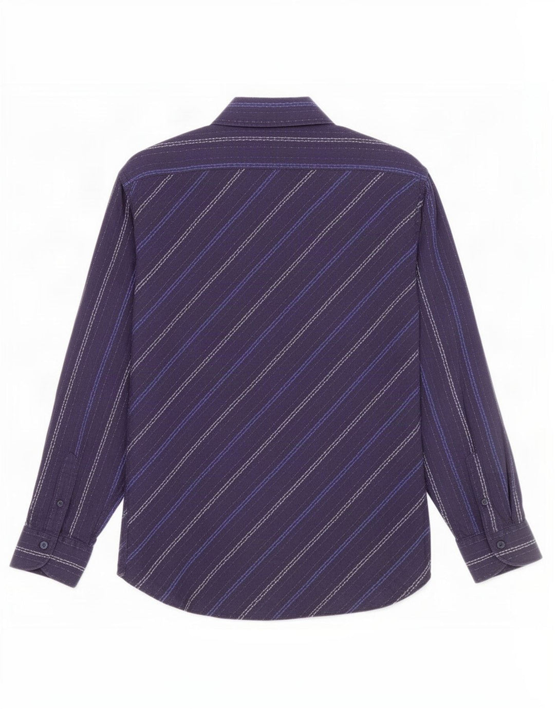 Ted Baker Herrenhemd, Größe 4, groß, marineblau, gestreift, Baumwolle