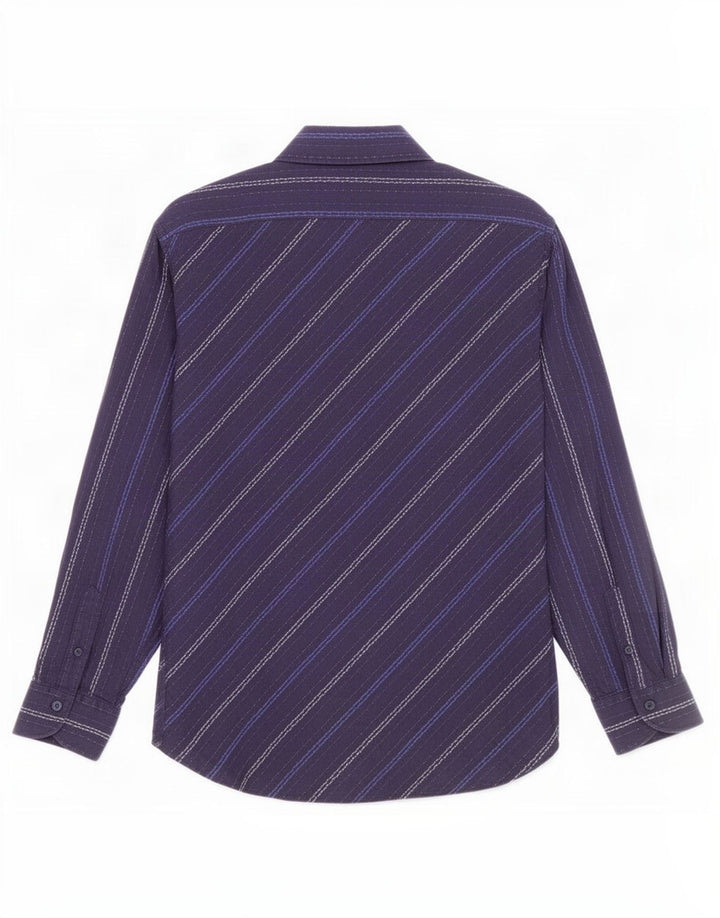 Ted Baker Herrenhemd, Größe 4, groß, marineblau, gestreift, Baumwolle