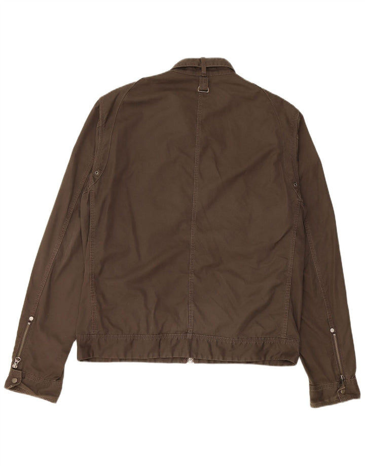 Replay Herren-Militärjacke, UK 40, große braune Baumwolle