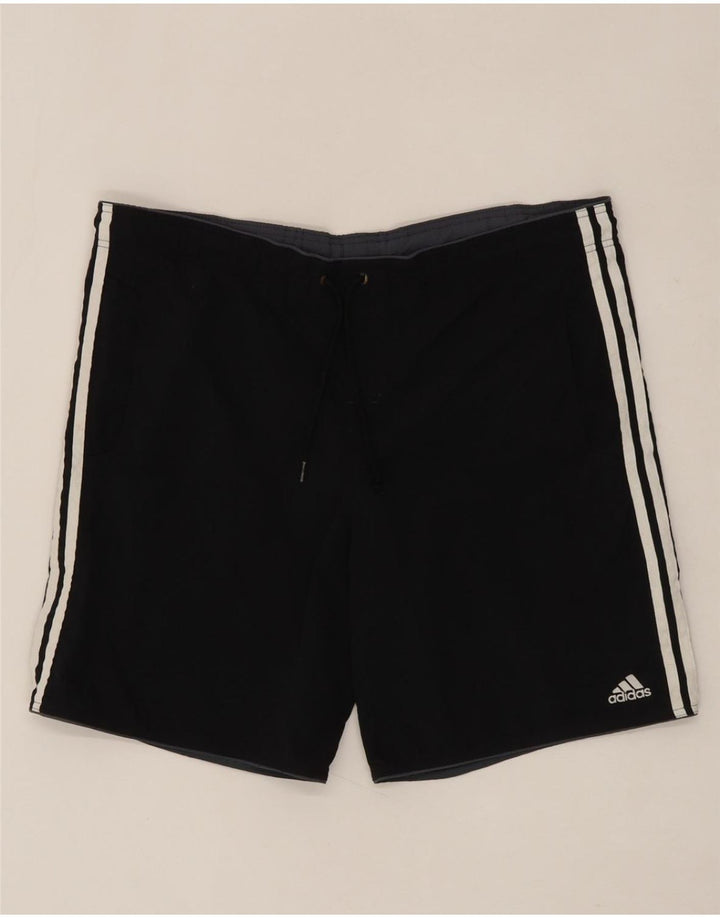 ADIDAS Mens Sport Shorts Large  Black Nylon Vintage Adidas and Second-Hand Adidas from Messina Hembry 