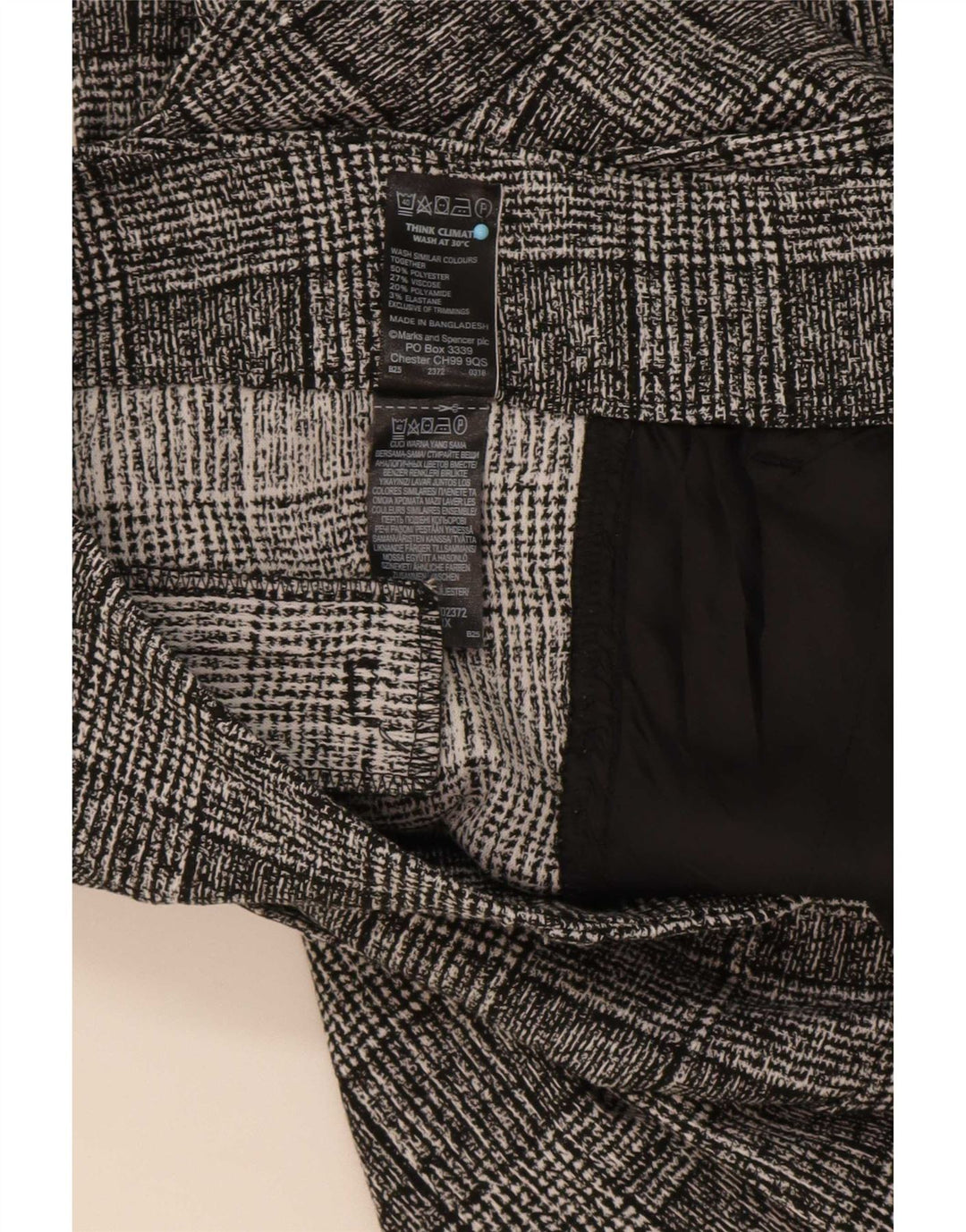 Marks & Spencer Damen Anzughose UK 14 Large W34 L32 Grau kariert