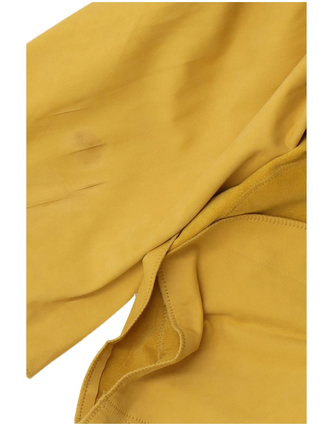 DI BARI Damen-Oversize-Wildlederjacke, EU 42, großes gelbes Leder